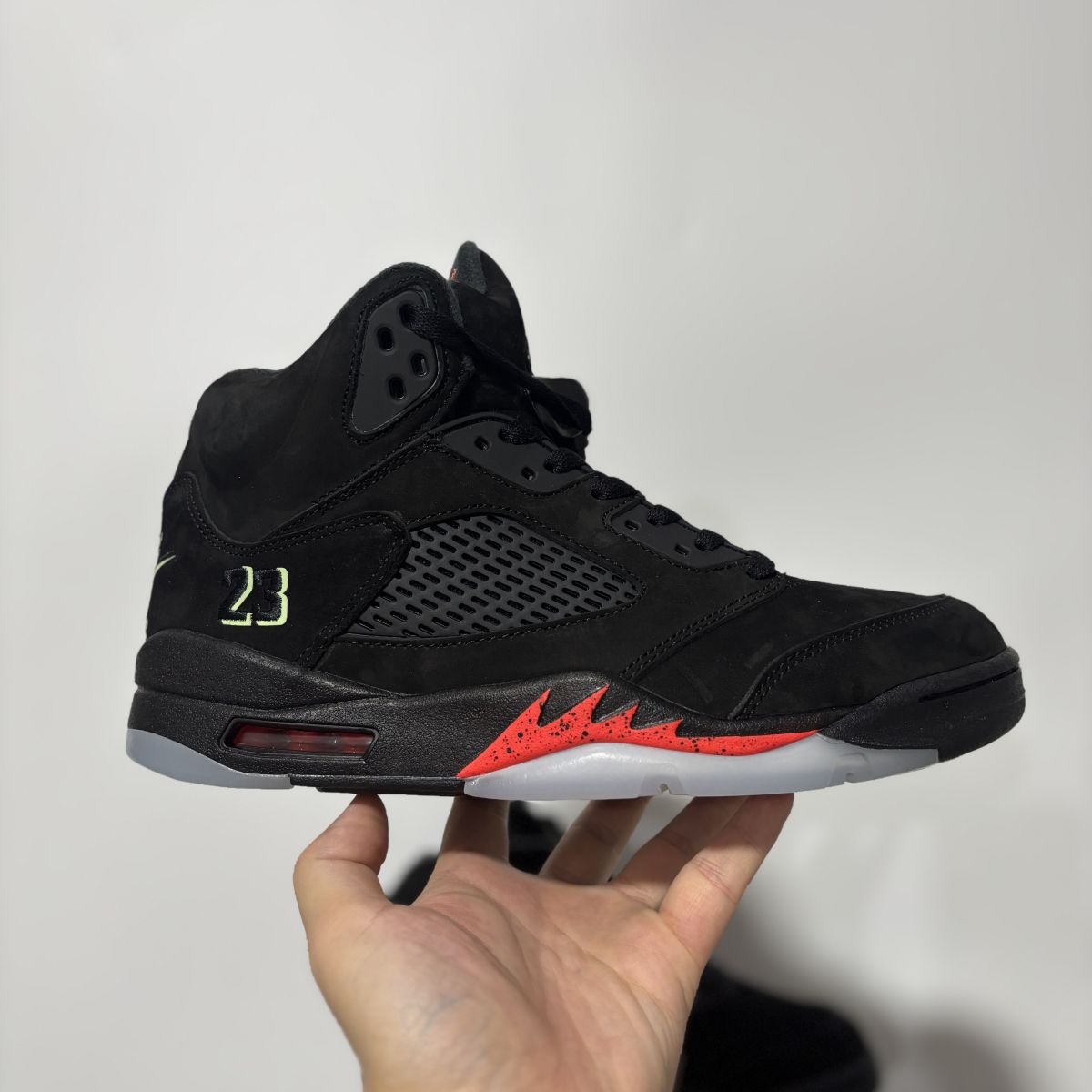 AJ5万圣节🎃 纯原版⚡️Air Jordan 5 Halloween 乔5舒适贴合 复古篮球鞋黑色 HQ7978-001尺码：40-48.5有45.5