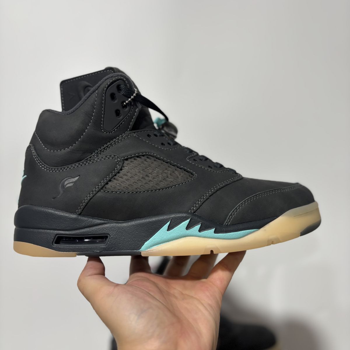 AJ5蒂芙尼 纯原版⚡️SoleFly x Air Jordan 5 乔5黑绿高帮篮球鞋 IU0734-001尺码：40-47.5