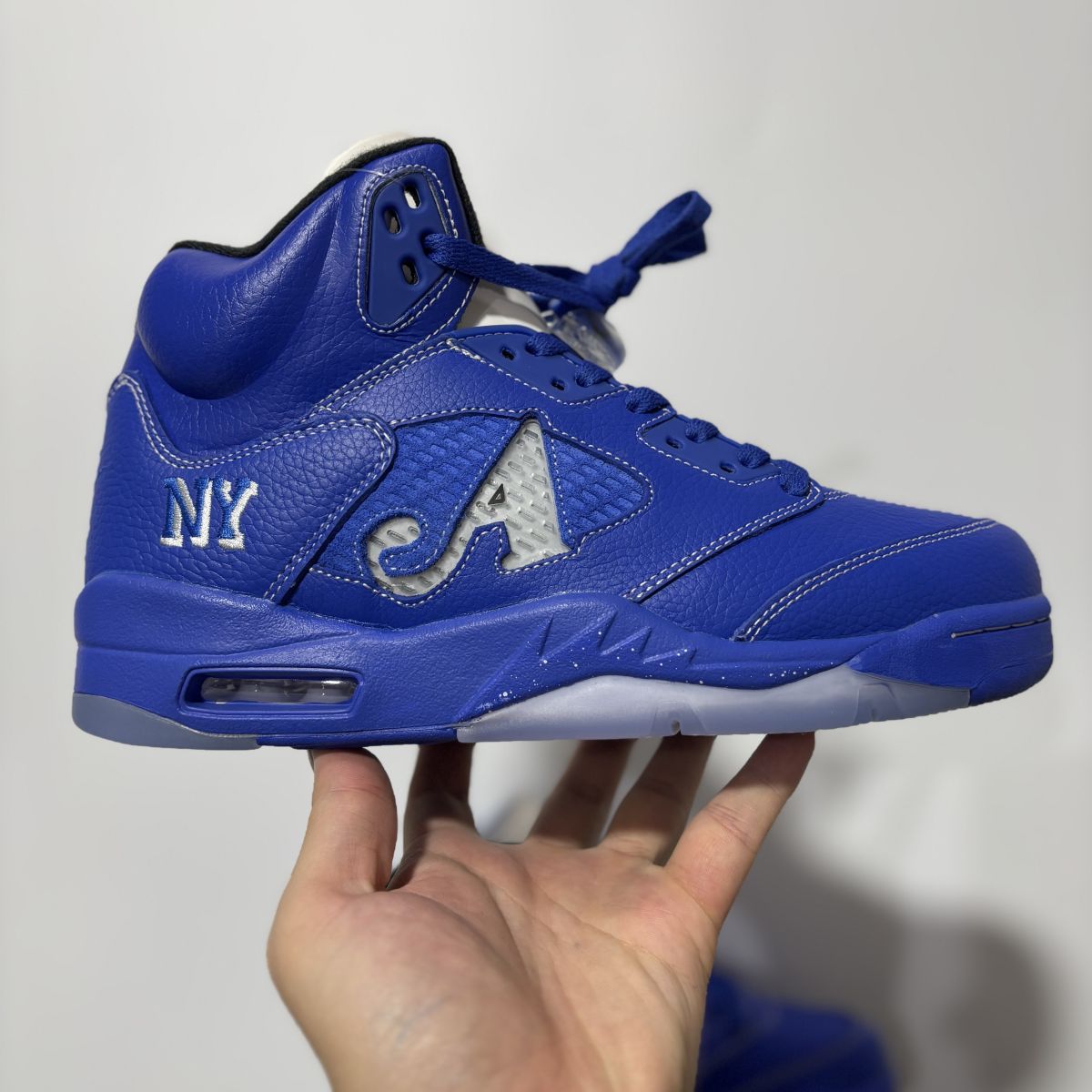 AJ5 NY蓝联名 纯原版⚡️Air Jordan 5 乔5减震耐磨回弹 高帮 复古篮球鞋 DV4982-400 尺码：40-48.5有45.5男