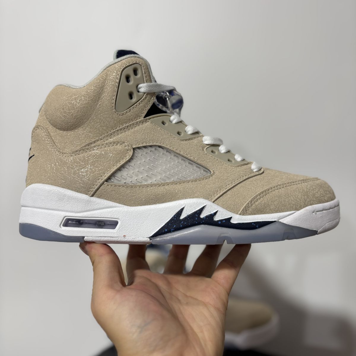 AJ5杏色 纯原版⚡️Air Jordan 5 乔5柔软舒适 防滑耐磨 高帮复古篮球鞋 HQ7978-005 尺码：40-47.5男