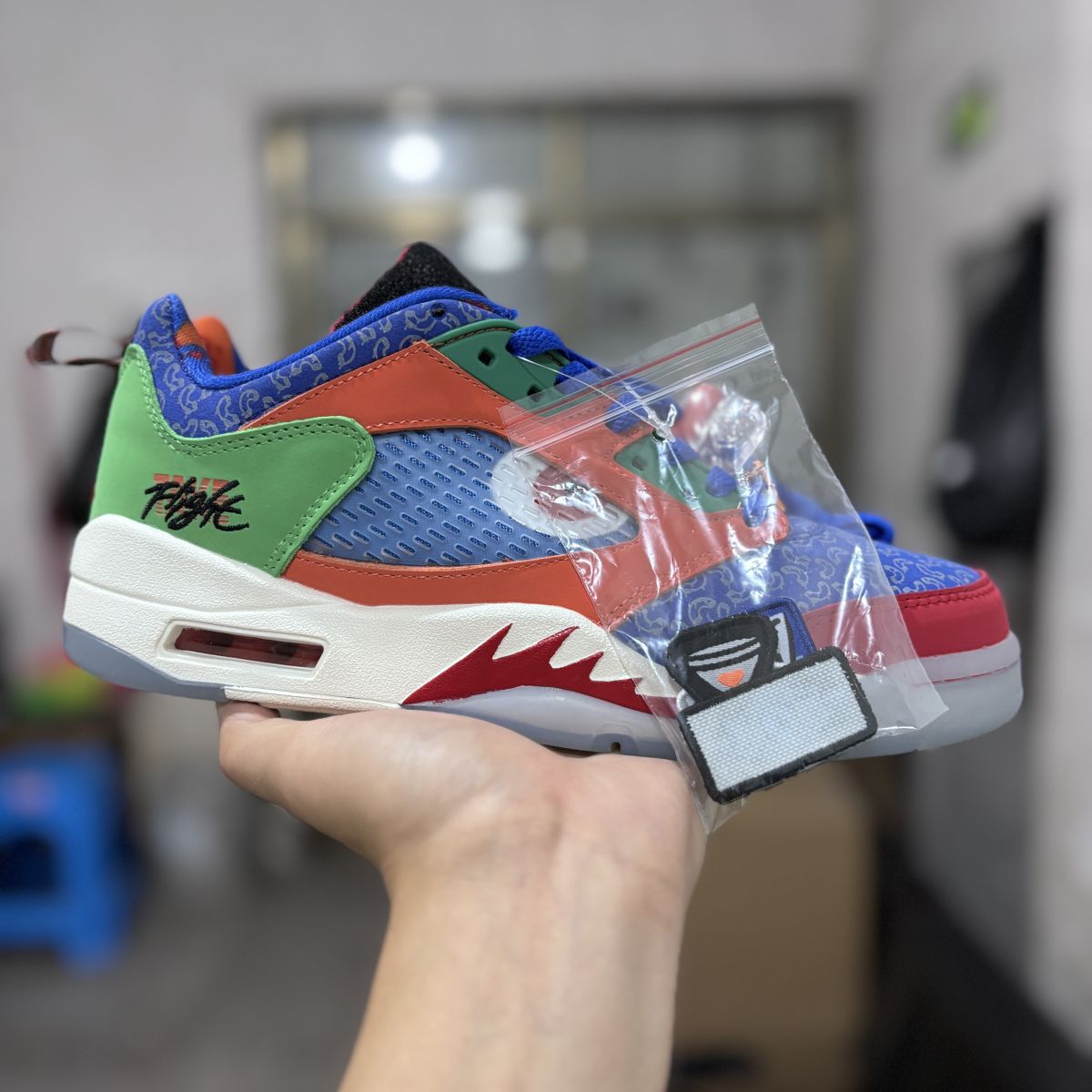 AJ5低帮DB慈善 Air Jordan 5 retro low "doernbecher freestyle"乔5彩色低帮篮球鞋 DR6287-486   尺码：36-47.5情侣
