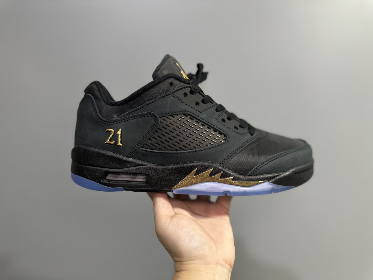 aj5黑金low Air Jordan 5 Low 乔5 黑紫低帮 篮球鞋DJ1094-001 尺码：36-47.5 情侣