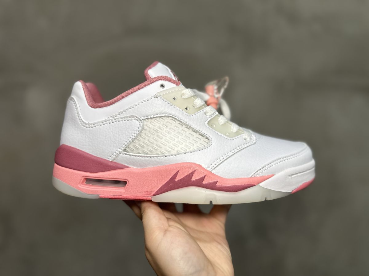 AJ5低帮白粉 Air Jordan 5 retro low "crafted for her" 乔5低帮轻便低帮复古篮球鞋 DX4390-116   尺码：36-44 情侣
