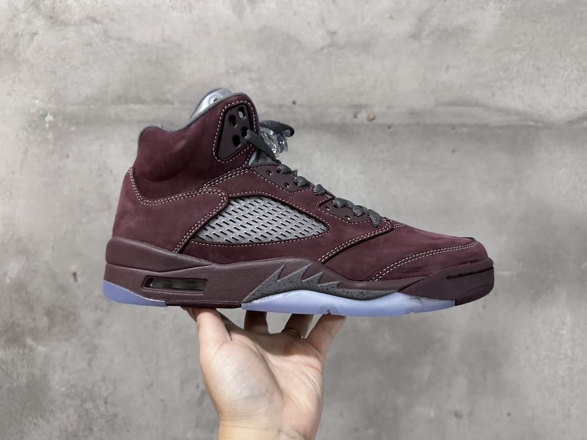 AJ5勃艮第红 裁片纯原版️ Air Jordan 5 "Burgundy" 乔 5 酒红高帮篮球鞋 2023年新版 DZ4131-600 尺码：40-47.5 男
