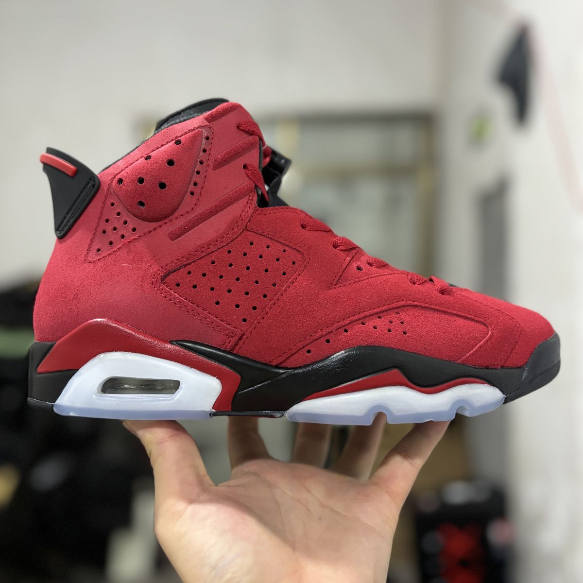 AJ6大红公牛红 纯原版⚡️Air Jordan 6 “Toro”乔 6愤怒的公牛黑红篮球鞋 CT8529-600  尺码：40-47.5 男