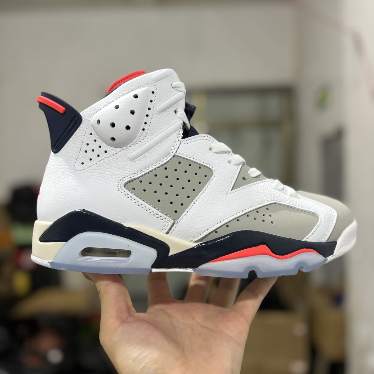 AJ6黑白红手稿 纯原版⚡️Air Jordan 6 retro tinker 乔6手稿 潮流 高帮 复古篮球鞋 384664-104  尺码：40-47.5 男