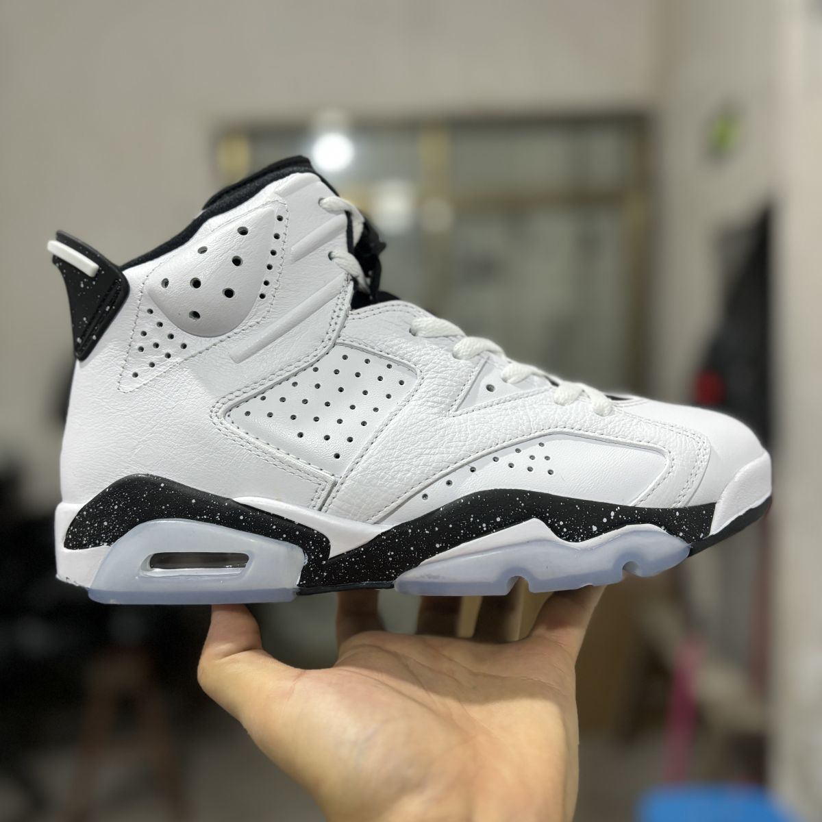 AJ6黑白奥利奥 纯原版⚡️Air Jordan 6 “Reverse Oreo”乔6白黑奥利奥篮球鞋 头层皮CT8529-112 尺码：40-47.5 男